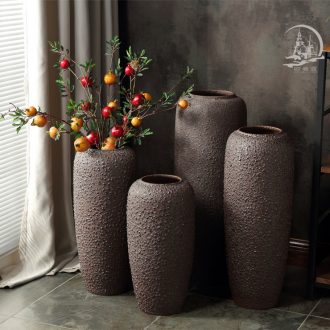 Jingdezhen ceramic hotel villa covers ground vase manual POTS dry flower, flower implement the sitting room is big flower arranging furnishing articles - 568592908060