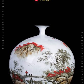 Jingdezhen ceramic vase large landing hand - made jiangnan spring quiver hotel flower arrangement sitting room adornment furnishing articles - 570044852313