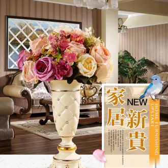Jingdezhen ground vase large - sized ceramic furnishing articles I and contracted home sitting room decorates porch retro flower arranging big - 551120387800