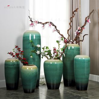 European vase is placed a large sitting room dry flower flower arranging high creative ceramic table household vase decoration decoration - 567334237431