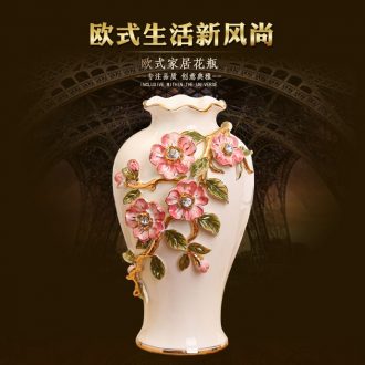 Ceramic vase continental contracted sitting room porch hotel large landing dried flowers flower arrangement ideas soft adornment furnishing articles - 522935495122