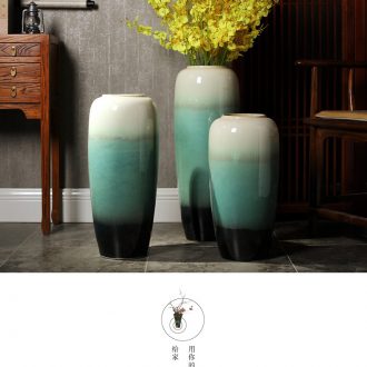 New Chinese style floor vases, flower arranging the sitting room porch home decoration of jingdezhen ceramic dried flowers large floral furnishing articles - 567061199323