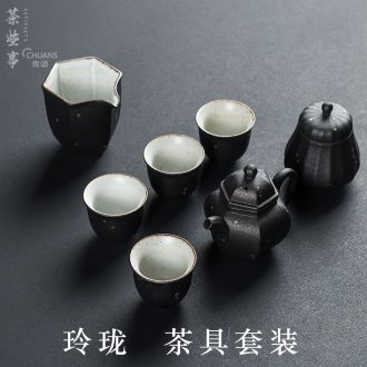 Famed creative ceramic teapot tea cups and exquisite kung fu tea set the whole household contracted gift set