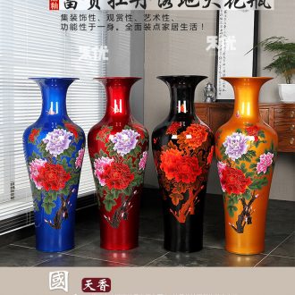Jingdezhen ceramics vase antique blue - and - white large flower arranging implement new porch sitting room of Chinese style household act the role ofing is tasted furnishing articles - 548558063742