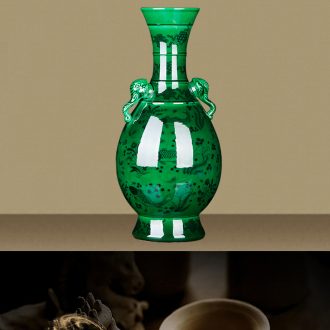 Jingdezhen ceramics vase archaize principal enamel pastel color six surface painting of flowers and collect crafts decorative - 542589418823