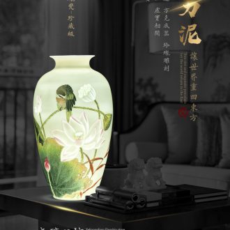 Jingdezhen ceramics China red large vases, flower arrangement home sitting room new adornment large furnishing articles - 564735272599