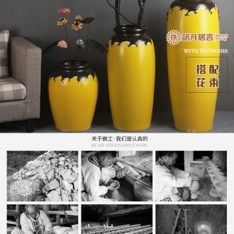 Jingdezhen ceramic large vases, garden villa decoration theme hotel furnishing articles home decoration floral outraged - 556496709279