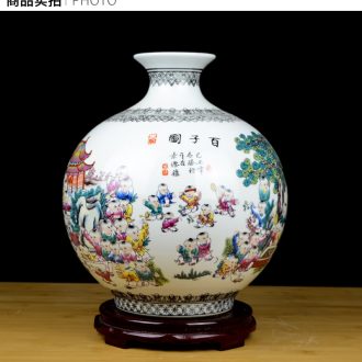 Jingdezhen large dried flower adornment art vase furnishing articles sitting room ground flower arrangement of new Chinese style household ceramics creative - 549120105806