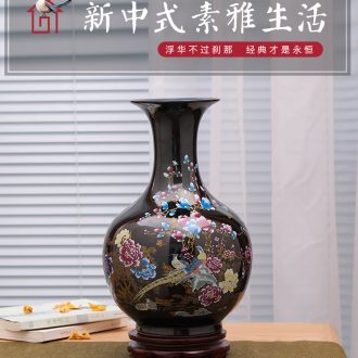 Contracted and I big blue European - style ceramic vase furnishing articles flower arrangement sitting room ground POTS hotel home decoration - 554480436340