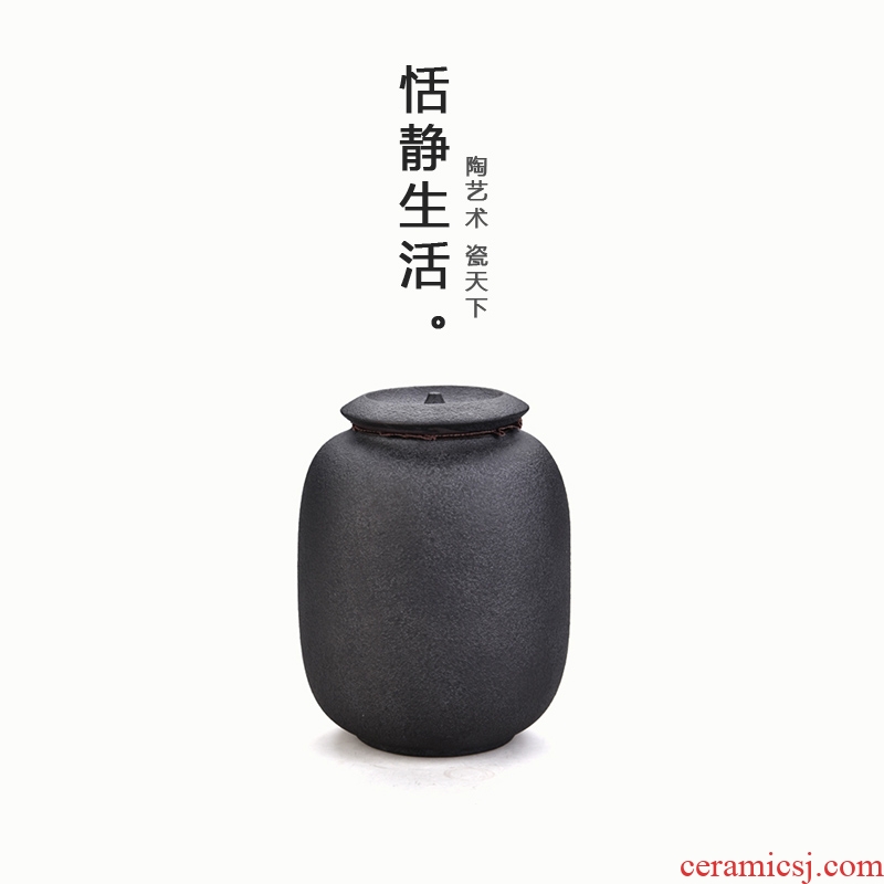 Dark quiet life zen wake receives caddy medium sealing ceramic POTS of black mountain POTS
