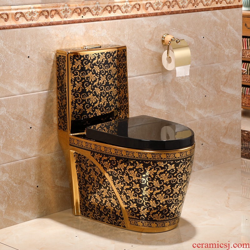 Aureate ceramic toilets siphon she mantra art creative move color toilet toilet home