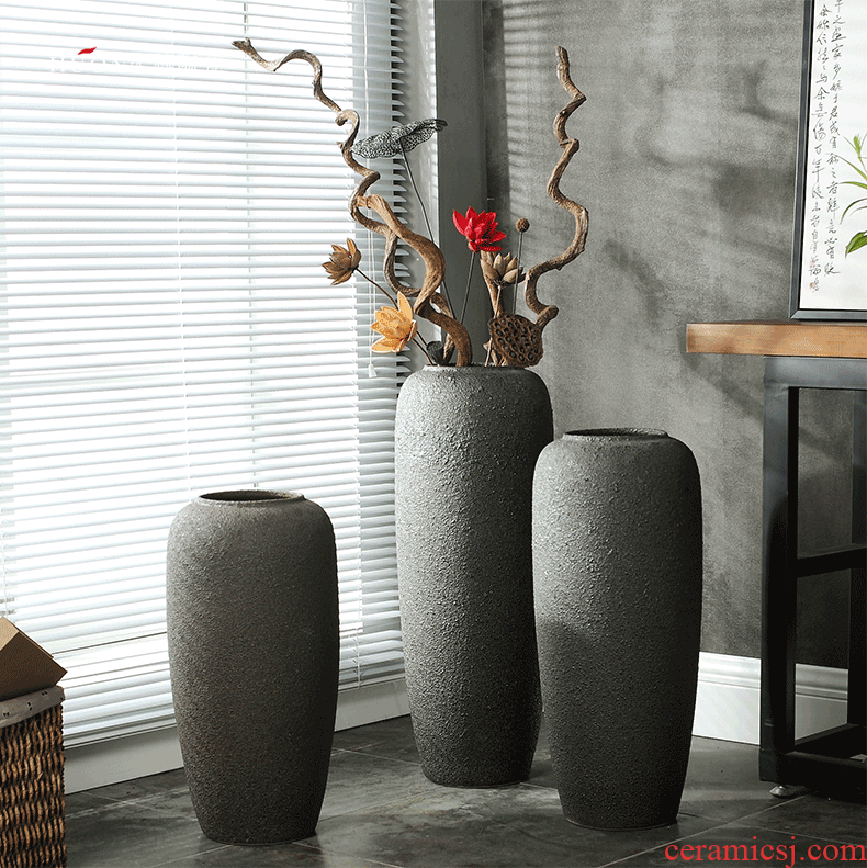Jingdezhen ceramics famous hand - made enamel vase furnishing articles large sitting room porch decoration of Chinese style household - 573325786624