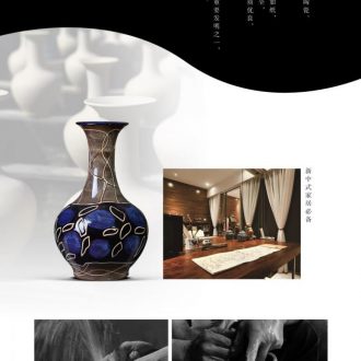 Jingdezhen ceramic vase of large sitting room porch villa Chinese zen dry flower, flower POTS to restore ancient ways furnishing articles - 544775809730
