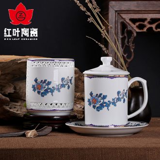 Red leaves authentic jingdezhen porcelain glaze color temperature on the fine white porcelain stationery stationery 3 few day sweet head