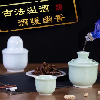 Lo wei wen hip household iron jar of jingdezhen ceramic old wine suits for liquor rice wine wine wine