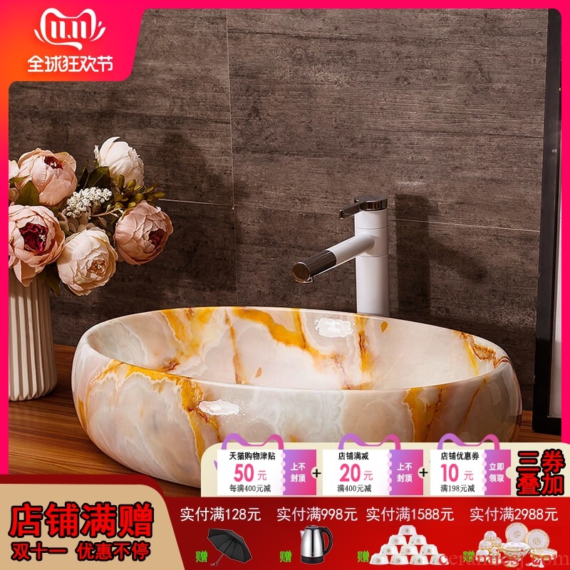 The stage basin sink hotel bathroom wash gargle multi - purpose household ceramics thickening toilet lavatory basin