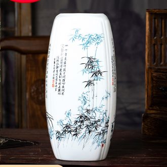 Jingdezhen ceramics lucky bamboo vases, flower arranging Chinese style household adornment of the sitting room TV ark place Chinese wind