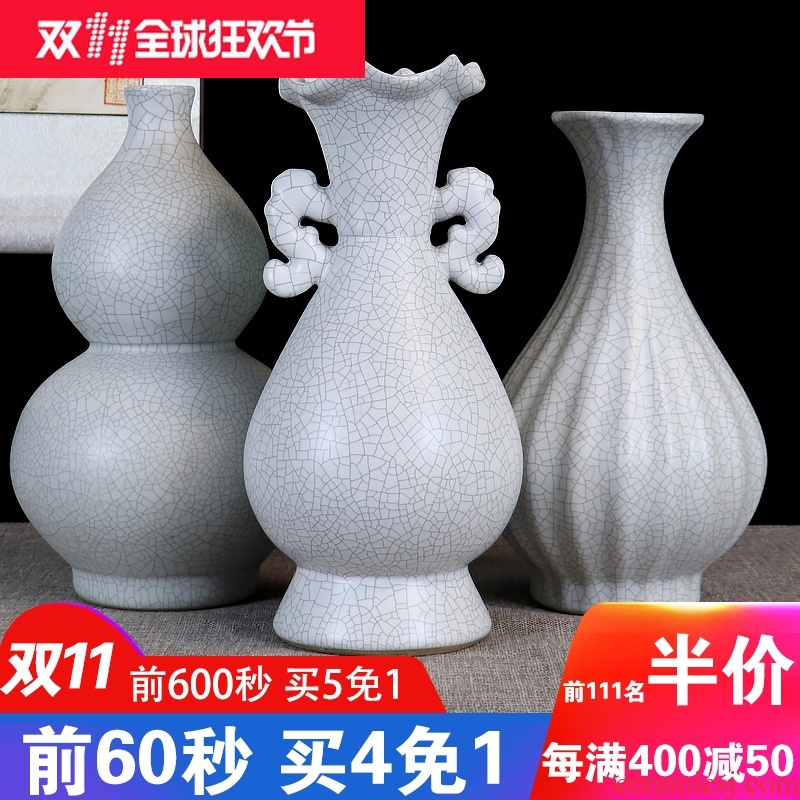 Inferior smooth furnishing articles crackle vase of jingdezhen ceramics ears creative flowers in the sitting room art decoration