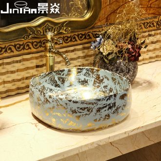 JingYan Venus snow art stage basin to European ceramic sinks creative for wash basin on the sink