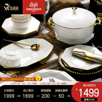 Jingdezhen European - style key-2 luxury suits for dishes home western - style tableware up phnom penh ipads porcelain dish dish diamond gift