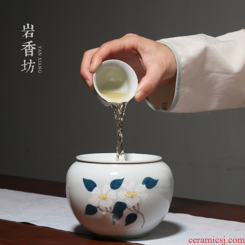 YanXiang fang hand - made camellia built in hot water water jar jar checking ceramic cup for wash washing kung fu tea accessories