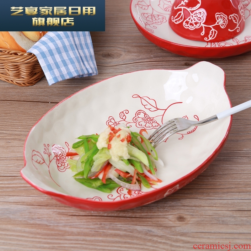 5 yq 【 】 in butterfly Korean dishes suit Japanese household tableware ceramic bowl dish rice bowls rainbow such use