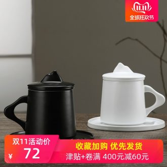 Cloud Cloud filter with cover ceramic cups simple Japanese new cup cup cup keller office meeting