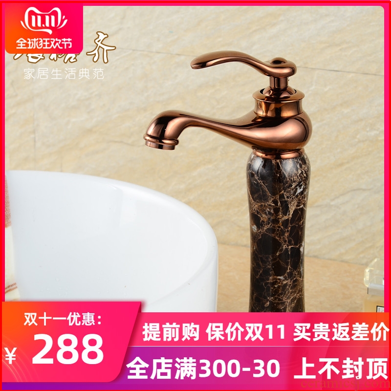 The package mail all jingdezhen copper basin faucet stage basin bibcock of copper 065 marbles