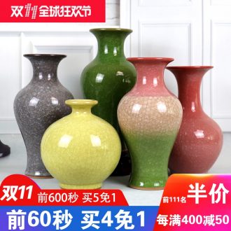Ice crack jingdezhen ceramics glaze vase Chinese penjing flower arranging I and contracted sitting room adornment handicraft on the table
