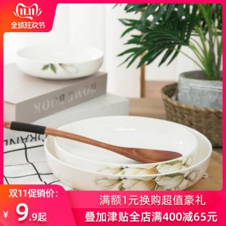 Jingdezhen ceramic plate suit ceramic creative household contracted dish dish dish deep dish soup plate fruit plates