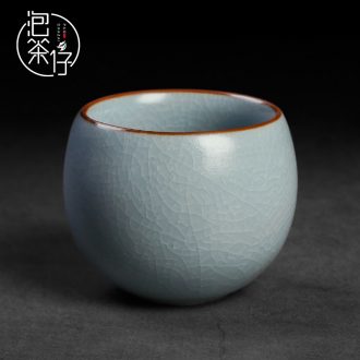 Jingdezhen tea cups to open the slice your up can keep ice crack glaze master cyan kunfu tea cup day small single glass ceramics