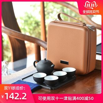Hong bo the best portable home of kung fu tea sets ceramic cups dry tea tray was contracted travel small tea table
