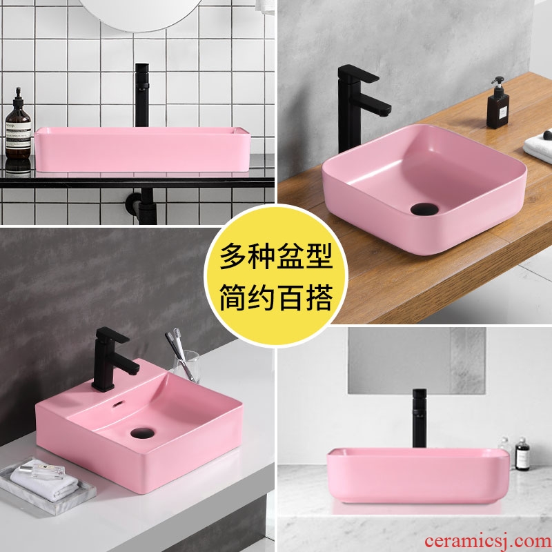 Contracted the stage basin sink single basin ceramic household face small northern wind hands pan toilet