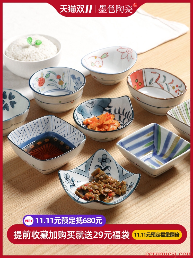 Inky creative household small dishes flavor sauce dish dish bowl ceramic ipads soy sauce vinegar dish dish dish of Japanese snacks