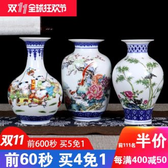 The Bucket color blue and white porcelain vase furnishing articles sitting room TV ark, small decorative arts and crafts flower arranging archaize jingdezhen ceramics