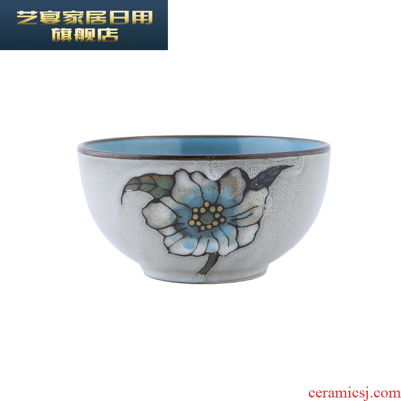 5 yq 【 】 blue says creative dishes hand - made soup bowl rainbow such use ceramic tableware dishes suit rice dishes