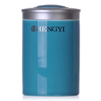 East west tea pot of ceramic tea pot lid seal pot sugar jar of PC material POTS yangxin dazzle see straight canister