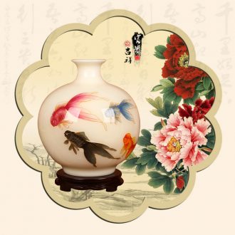 Jingdezhen ceramics vase high - grade gold straw yellow flowers open wealth vase modern household adornment furnishing articles - 40493253313