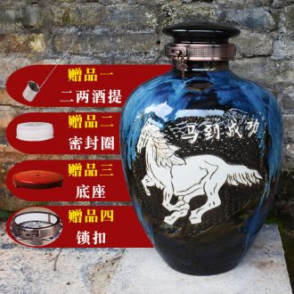 Jingdezhen ceramic jars 10 jins with leading domestic wine sealed it 50 kg archaize liquor jugs container