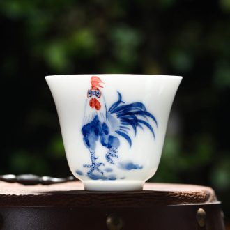 Hin mau kung fu tea cups jingdezhen ceramic masters cup single cup tea ceramic sample tea cup hand - made small cups