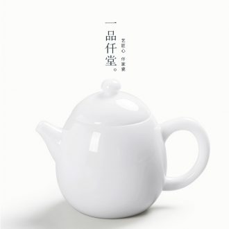 Yipin thousand jade hall dehua porcelain teapots only pot of ceramic kung fu tea set white porcelain little teapot serve do pot of trumpet