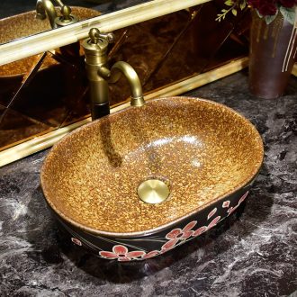 Retro art stage basin to jingdezhen ceramic sinks oval antique basin stage basin that wash a face to wash your hands