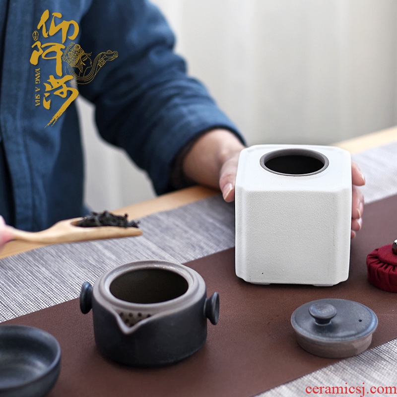 Shadow enjoy coarse some ceramic porcelain tea pot receives a portable travel seal pot pu 'er tea storage warehouse packing box YAS