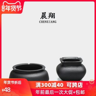 Chen xiang large creative ashtray move ceramic wind fashion sitting room adornment kung fu tea tea taking with zero