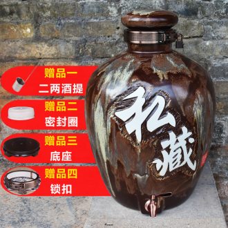 Jingdezhen ceramic small household it as cans hip mercifully wine jar sealing 10 jins with leading it 20 kg white wine