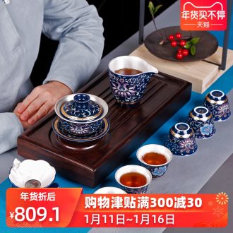 Jingdezhen coppering. As silver tureen tea cup 6 pack of household ceramics kung fu tea set contracted and I office