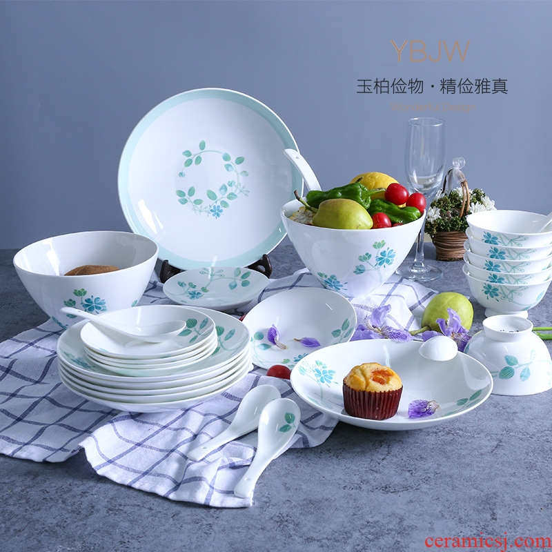 Jade cypress jingdezhen ceramic tableware ceramic bowl rainbow such as bowl gift box packaging family suits for the sprawling package mail
