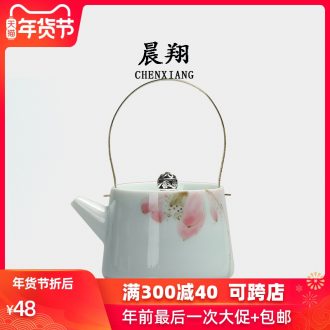 Chen xiang hand - made jingdezhen ceramic teapot manual single pot of girder pot teapot kung fu tea set filter pot