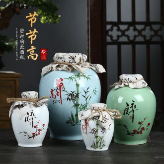 1 kg big bottle of jingdezhen ceramic jar 5 jins of 10 jins 2 jins to seal wine bottle wine