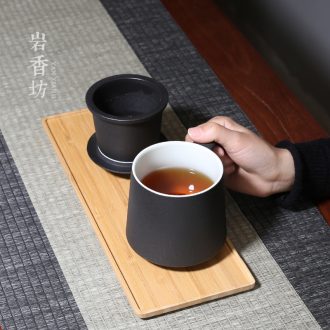 YanXiang lane mark cup custom filter with cover household ceramic cups water glass office coarse pottery tea cup